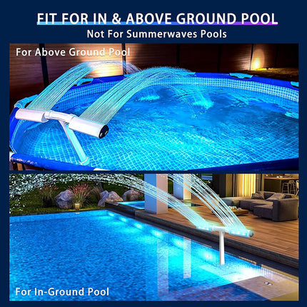 Solar Pool Fountain with Lights 2