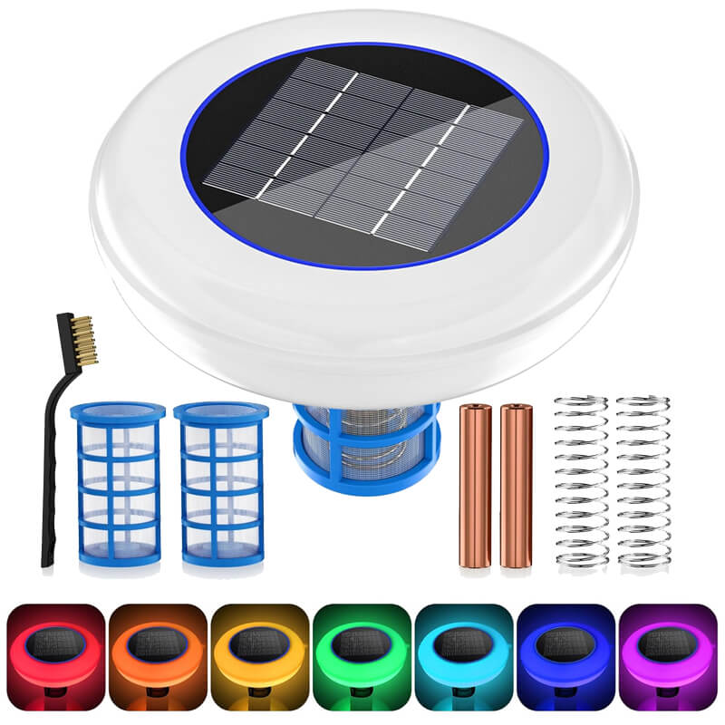 Solar Powered Pool Ionizer with LED Light 0