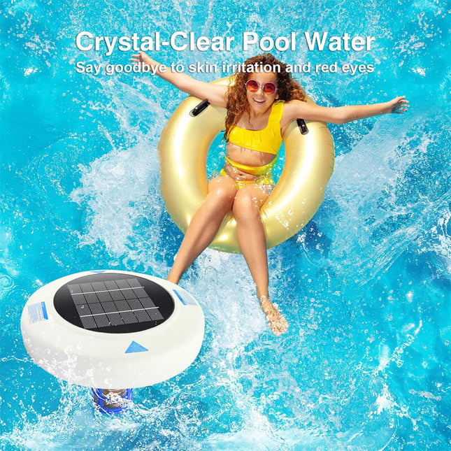Solar Powered Pool Ionizer with LED Light 1