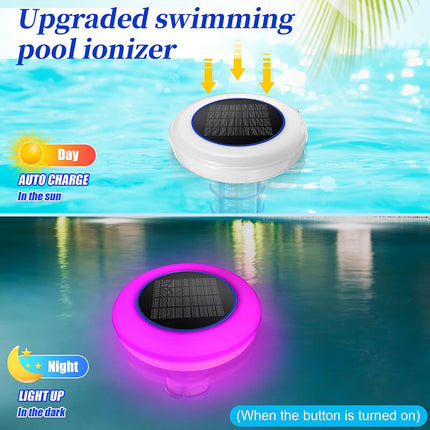 Solar Powered Pool Ionizer with LED Light 2
