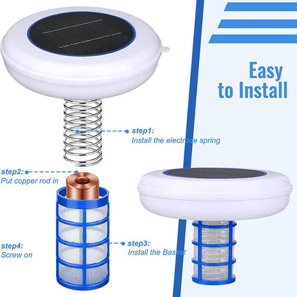 Solar Powered Pool Ionizer with LED Light 7