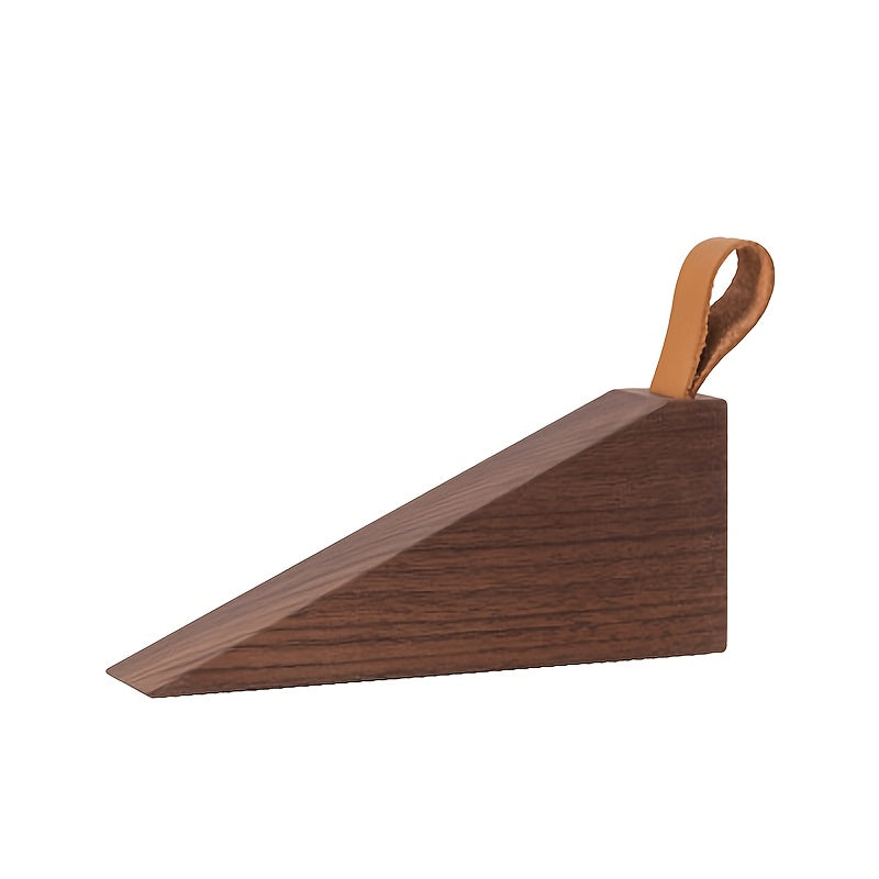 Solid Wood Door Stop Wedge with Non-Slip Base for Indoor Use 7