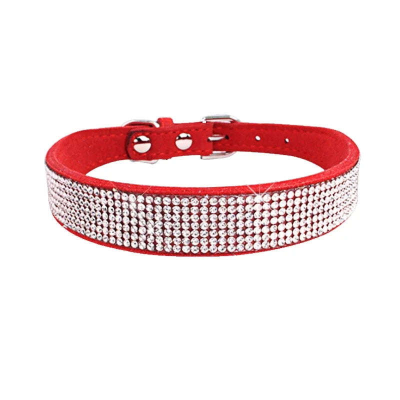 Sparkling Rhinestone Dog Collar for Small to Medium Pets – Elegant, Adjustable, Soft, and Lightweight 4