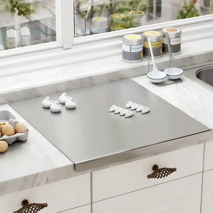 Stainless Steel Chopping Board | Double-Sided Cutting & Kneading Panel – Durable Kitchen Tool 1