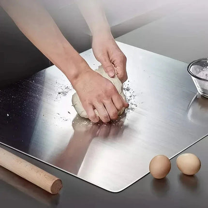 Stainless Steel Chopping Board | Double-Sided Cutting & Kneading Panel – Durable Kitchen Tool 3