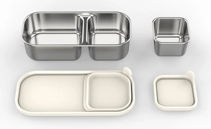 Stainless Steel Lunchbox – 975 ml Bento Box with 3 Compartments & Leakproof Lid 12