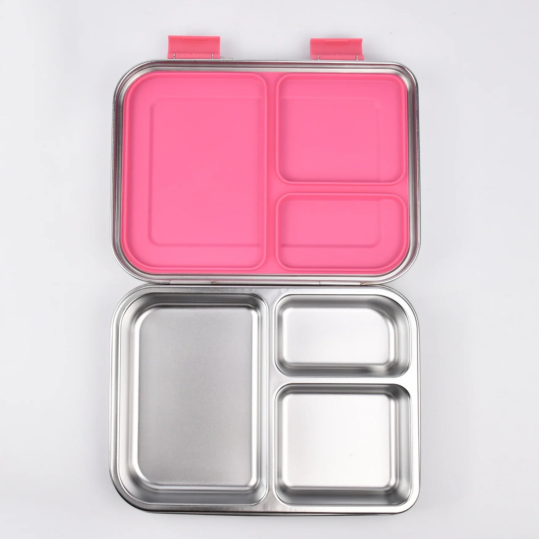 Stainless Steel Lunchbox – 975 ml Bento Box with 3 Compartments & Leakproof Lid 6