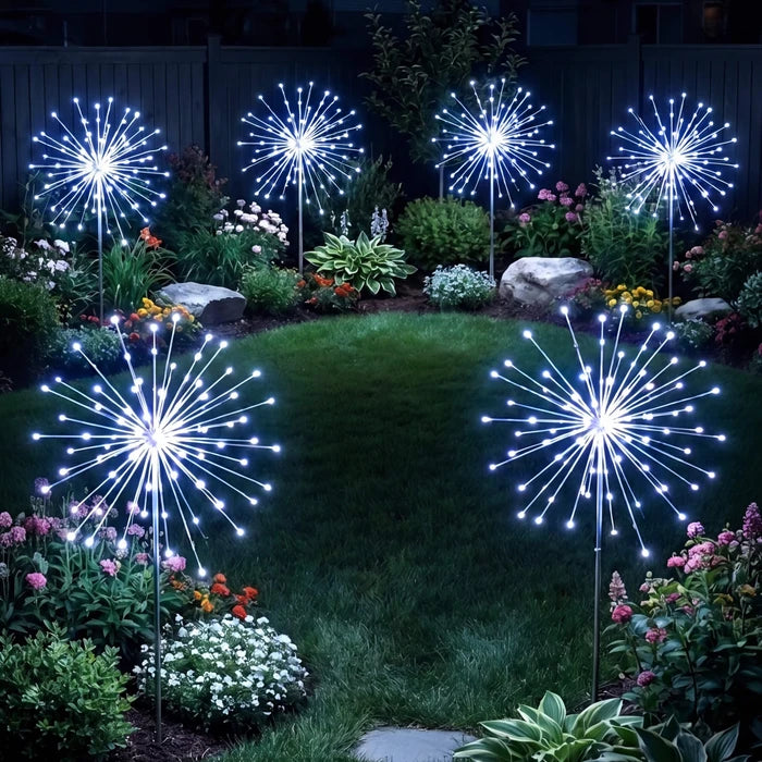 Solar Starburst Stake Light – Cool White Sparkle for Garden Paths and Borders