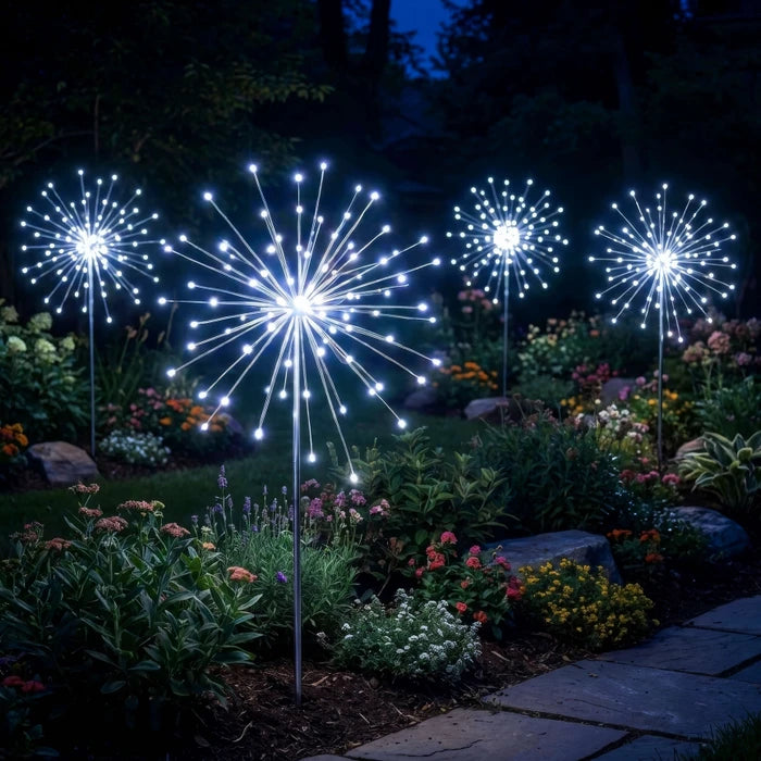 Solar Starburst Stake Light – Cool White Sparkle for Garden Paths and Borders
