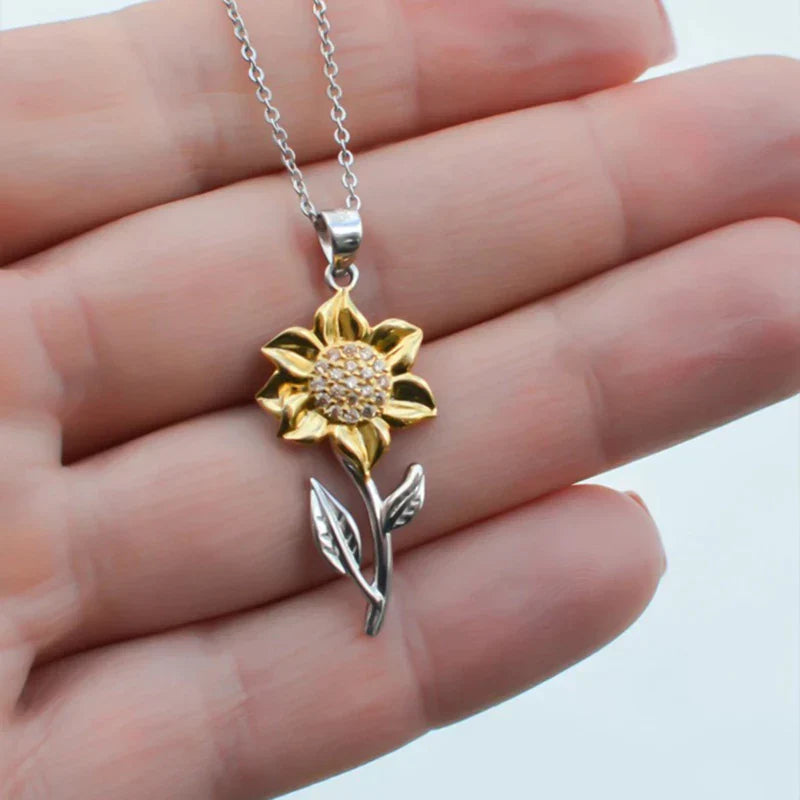 Sterling Silver Sunflower Gold Necklace 1