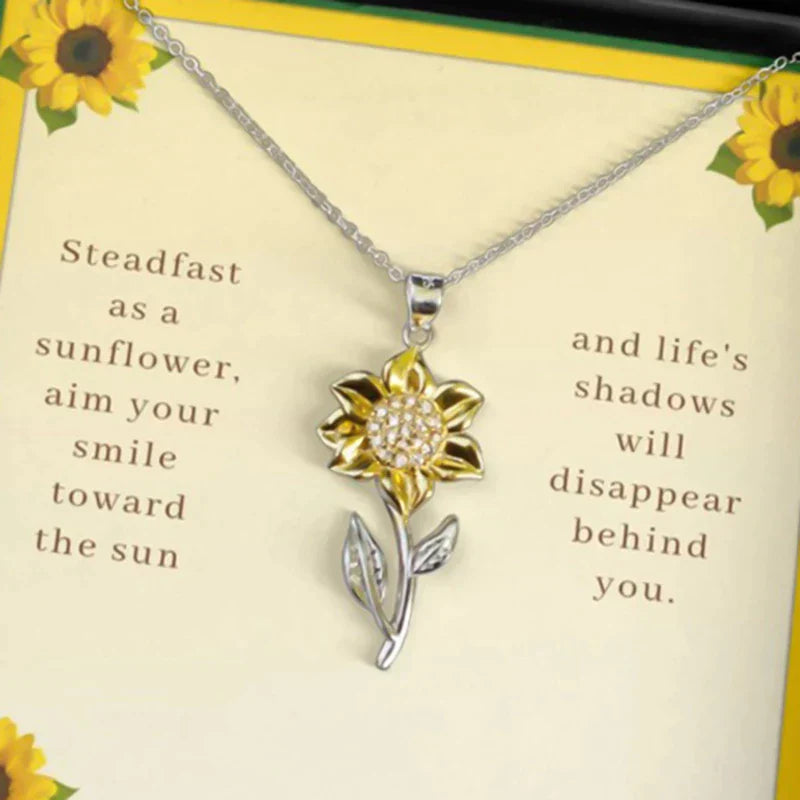 Sterling Silver Sunflower Gold Necklace 3