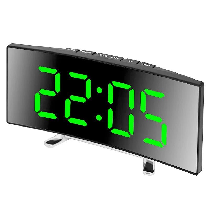 Stille LED digitale wekker met groot display — Slank ontwerp 7
