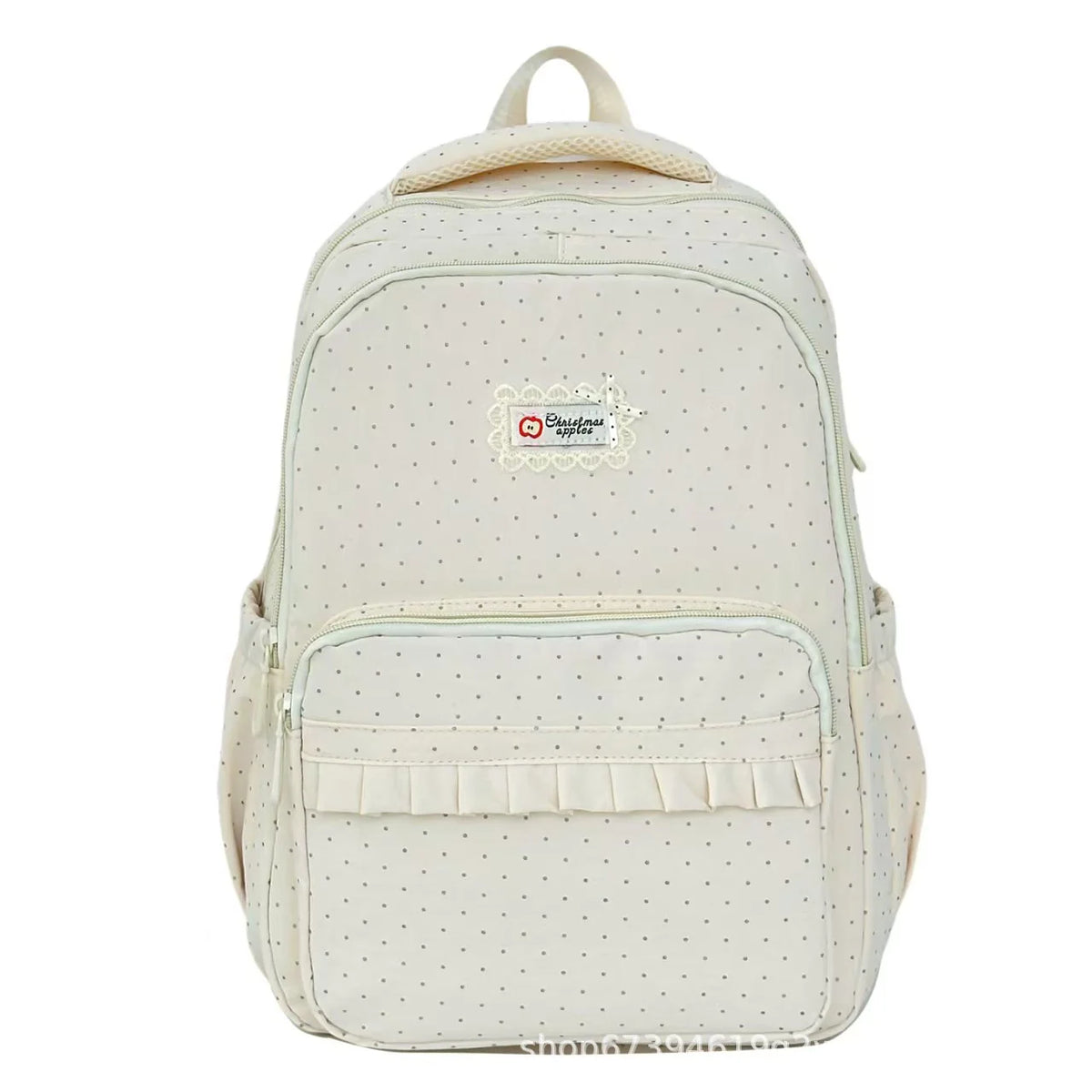 Stylish Polka Dot Ruffled Backpack Kalsten 0