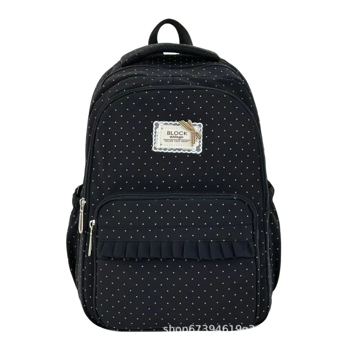 Stylish Polka Dot Ruffled Backpack Kalsten 5