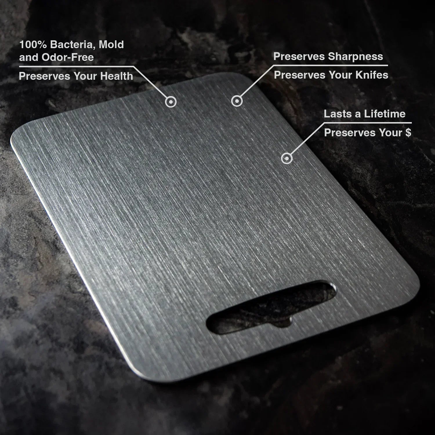 Pro Kitchen - Titanium køkkenbræt - uden BPA og mikroplast!