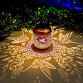 Hummingbird Garden Lantern – Warm Glow with Birds-in-Flight Silhouettes