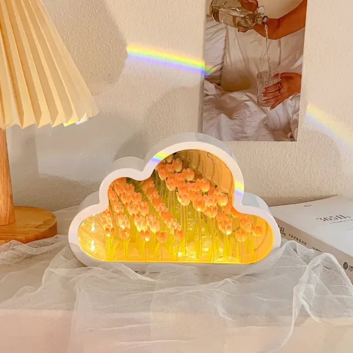 Tulip Flower Night Lamp – Compact Bedside Light with a Soft Warm Glow