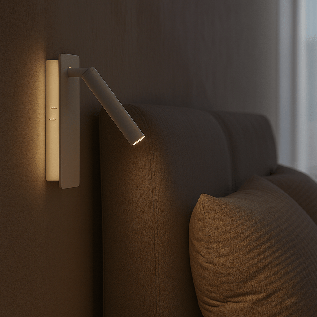 TWIRLLITE – Drehbare LED-Lampe für flexibel verstellbare Bettbeleuchtung 0