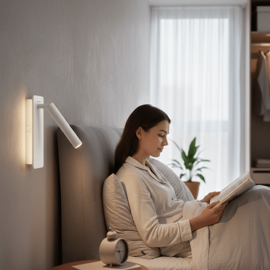 TWIRLLITE – Drehbare LED-Lampe für flexibel verstellbare Bettbeleuchtung 1