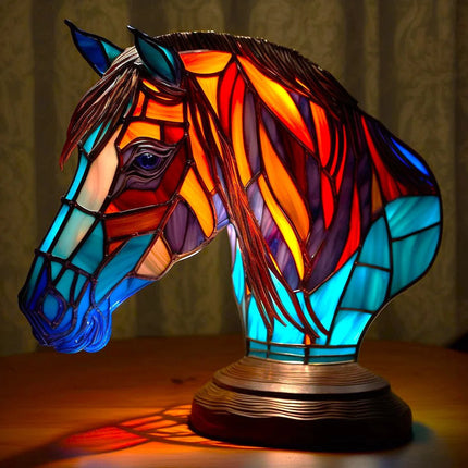 Table Lamp Animal Stained Glass Effect Decorative Light 11