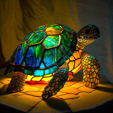 Table Lamp Animal Stained Glass Effect Decorative Light 13