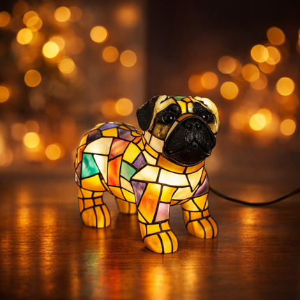 Table Lamp Decorative Resin Dog Figurine Accent Light 2