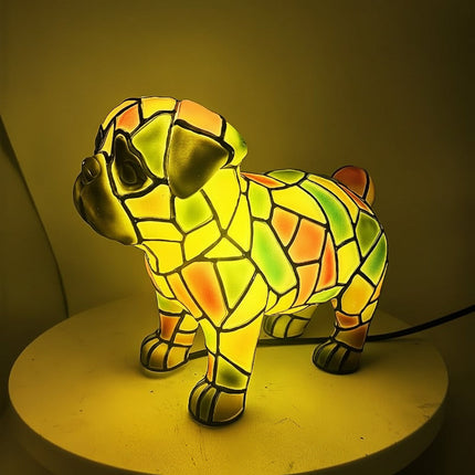 Table Lamp Decorative Resin Dog Figurine Accent Light 3