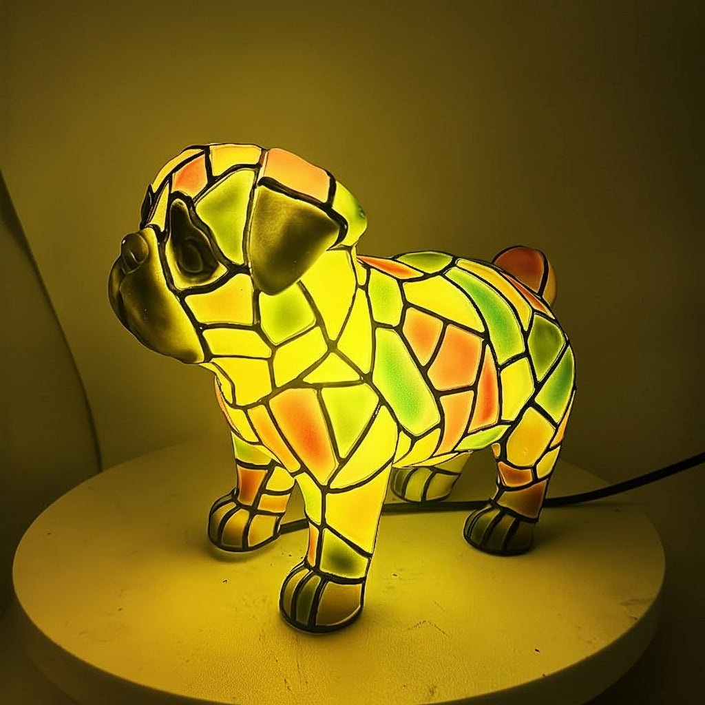 Table Lamp Decorative Resin Dog Figurine Accent Light 3