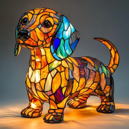 Table Lamp Decorative Resin Dog Figurine Accent Light 7