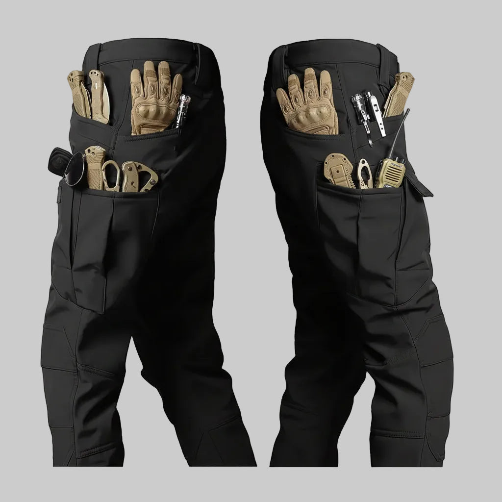 Tactical Pants Fleece Lined Cargo Pocket Casual Outdoor Pants 0