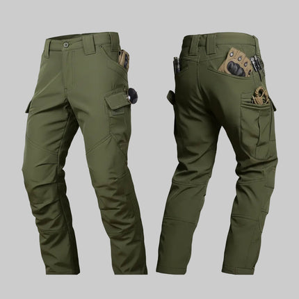 Tactical Pants Fleece Lined Cargo Pocket Casual Outdoor Pants 3