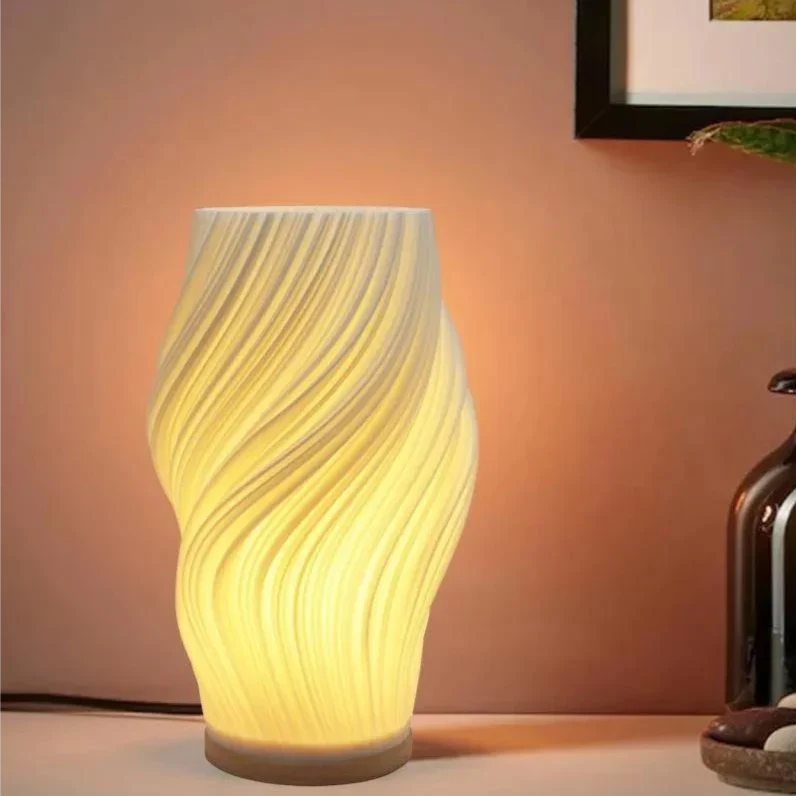 Glass table lamp