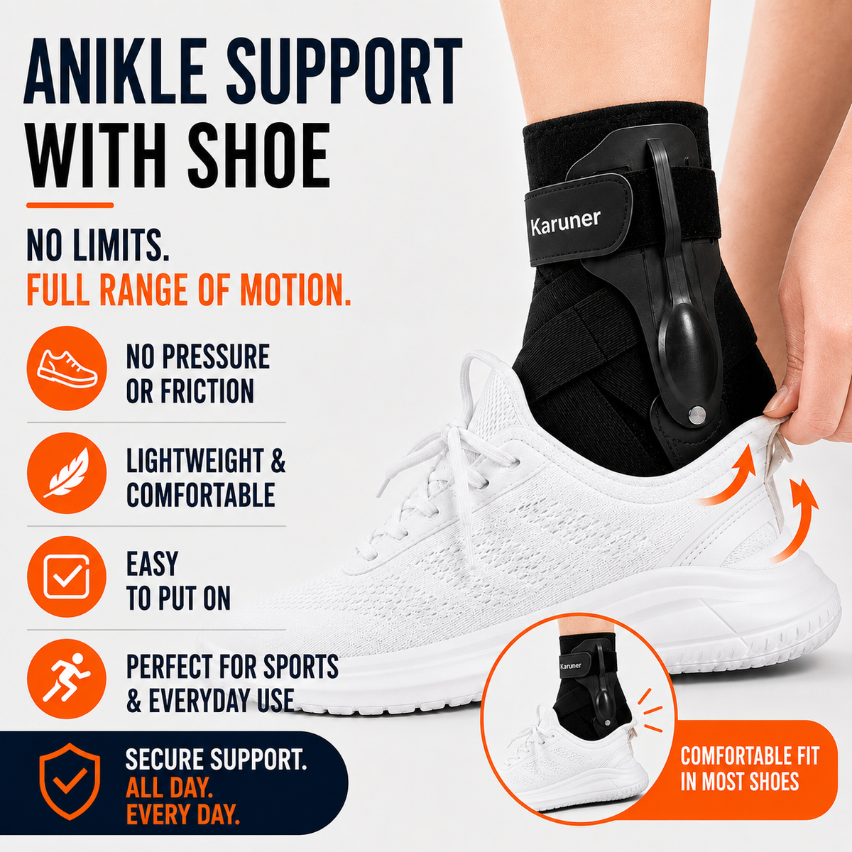 Thrives Outdoor | Ankuraid Adjustable Ankle Support Brace 5
