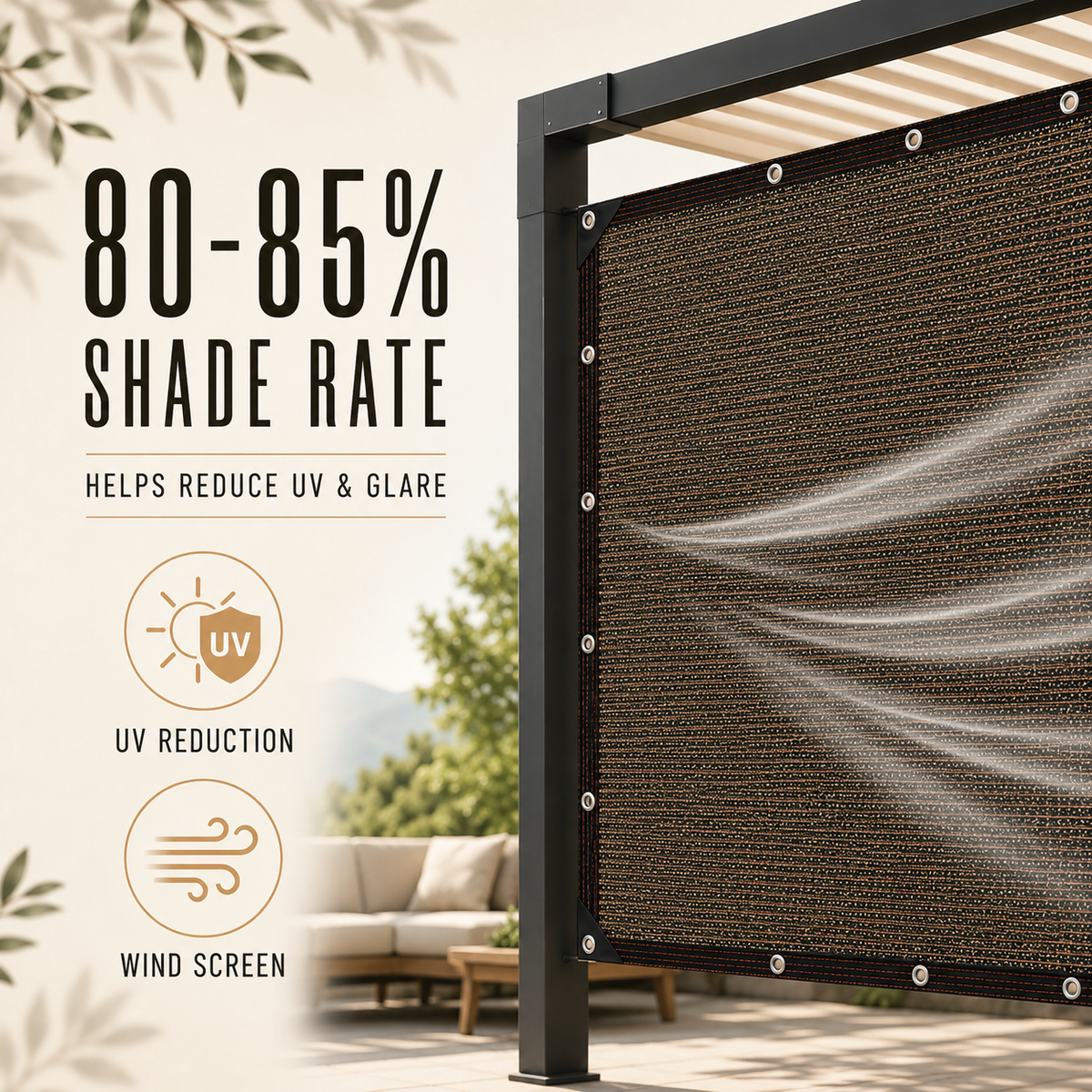 Thrives Outdoor | Aurevo Retractable Side Shade Panel 3
