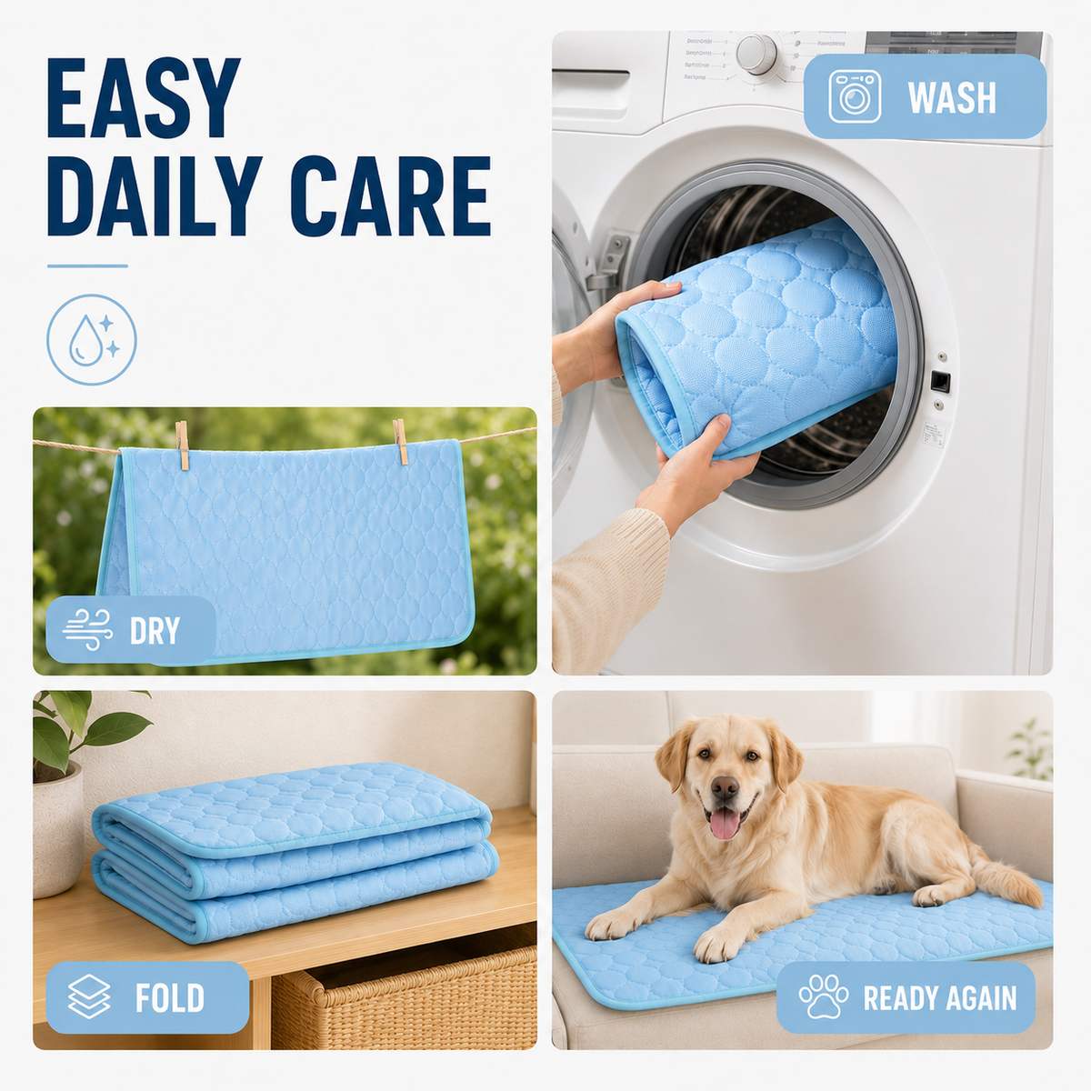 Thrives Outdoor | Chillpaw Quilted Cooling Mat For Pets 6