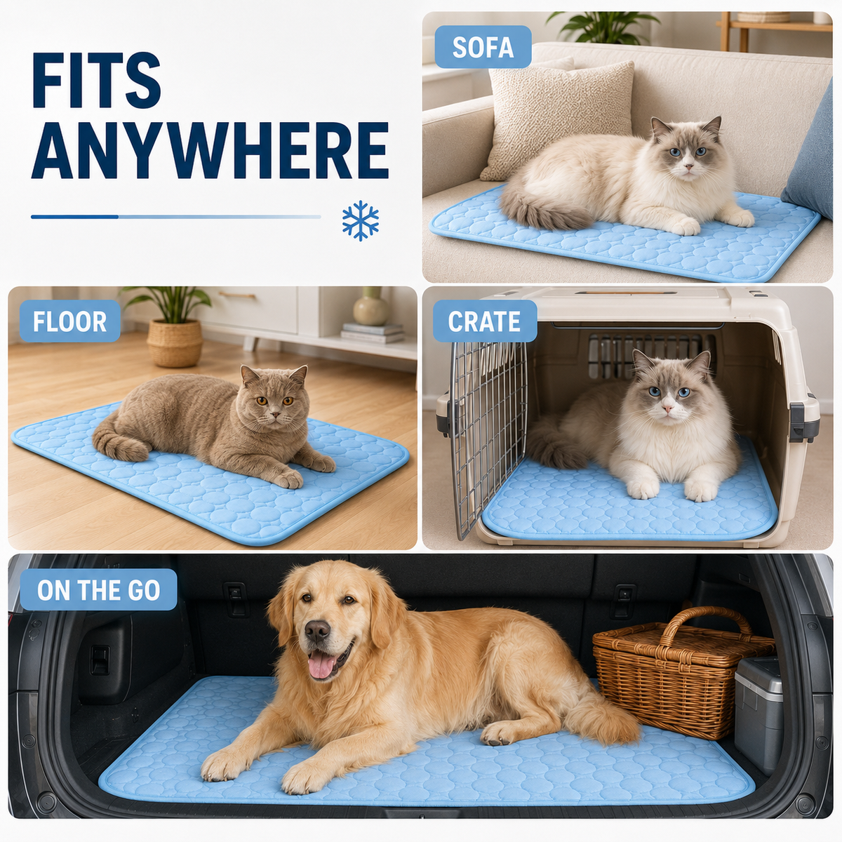 Thrives Outdoor | Chillpaw Quilted Cooling Mat For Pets 7