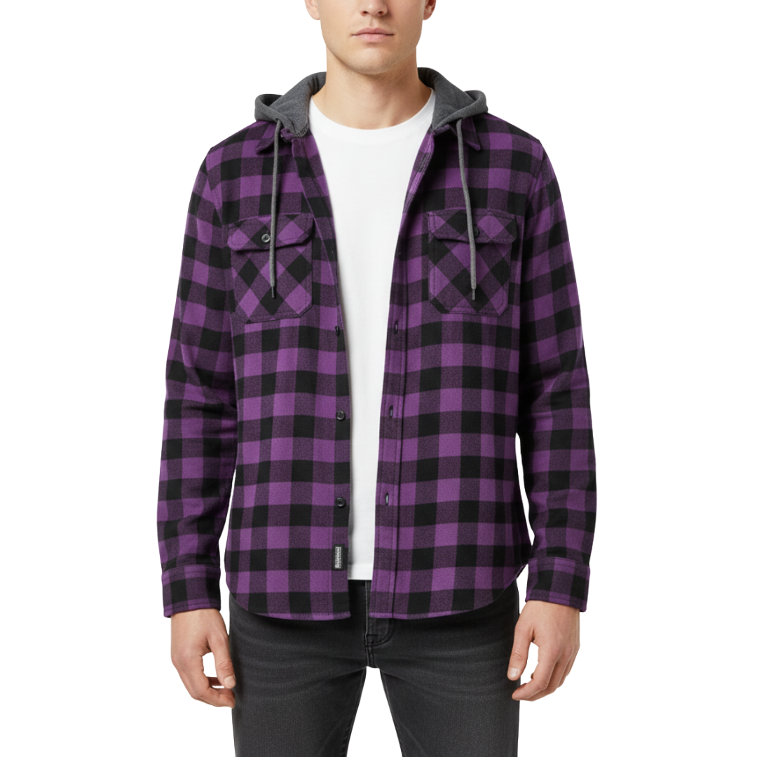 Thrives Outdoor | Long Sleeve Hooded Flannel Shirt 9