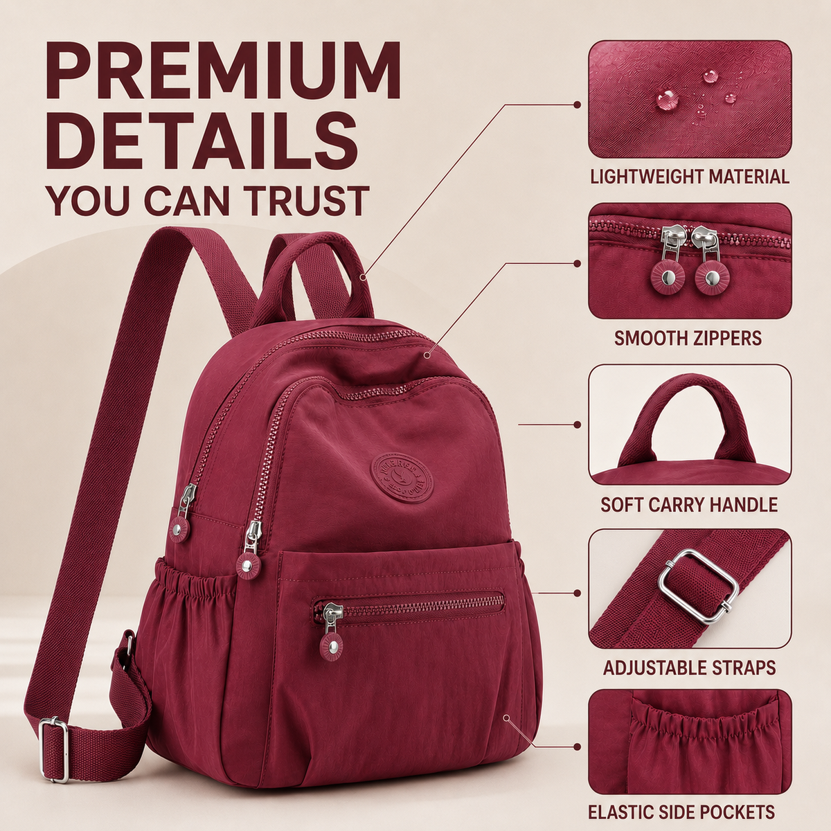 Thrives Outdoor | Nomadryx Lightweight Nylon Daypack 3