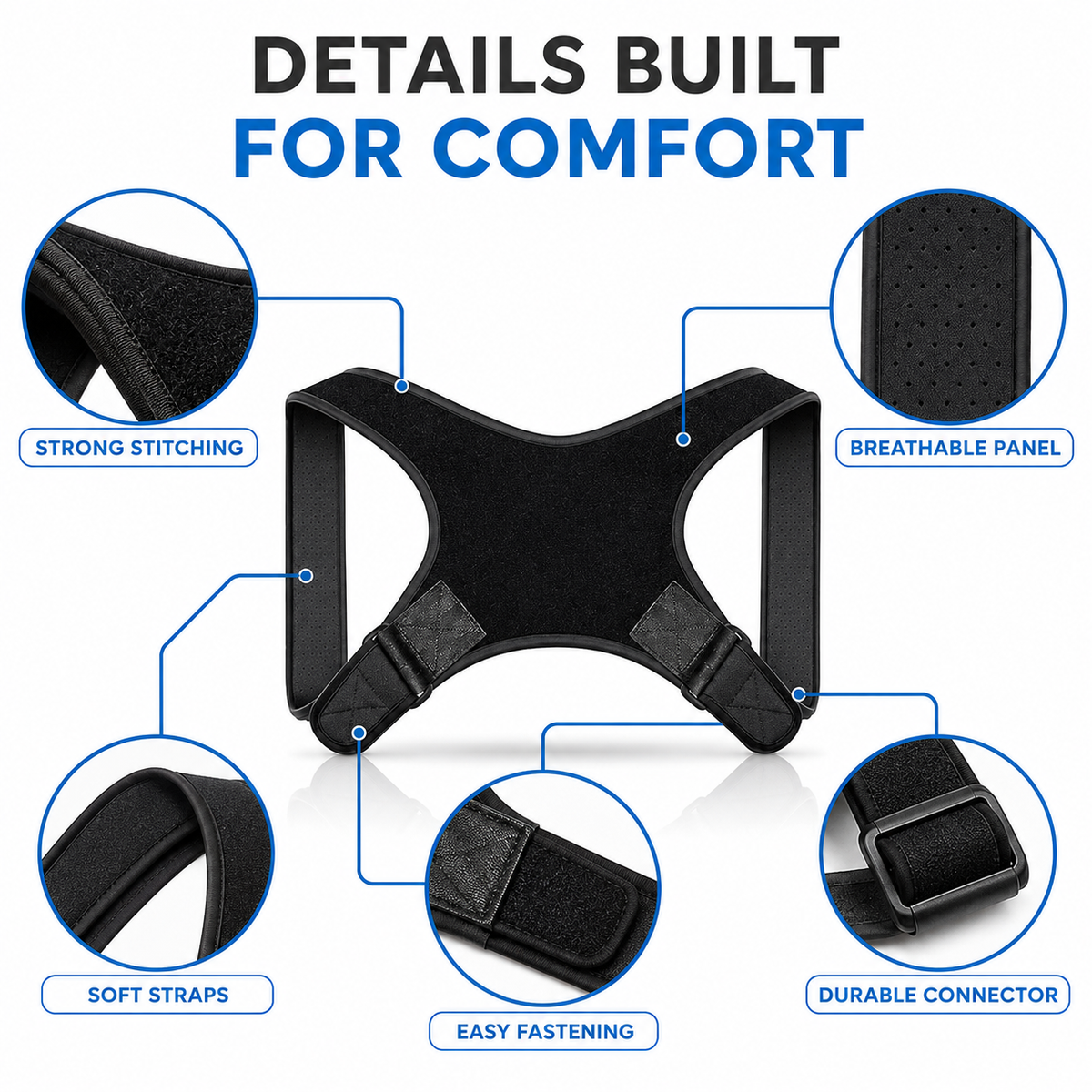 Thrives Outdoor | PostuSure Adjustable Shoulder Posture Brace 3