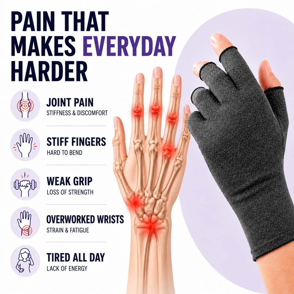 Thrives Outdoor | RelievoGlove Half Finger Compression Glove 3