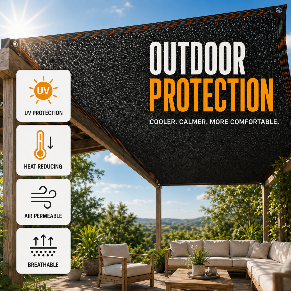 Thrives Outdoor | Shadefold Heavy Duty Shade Mesh 2