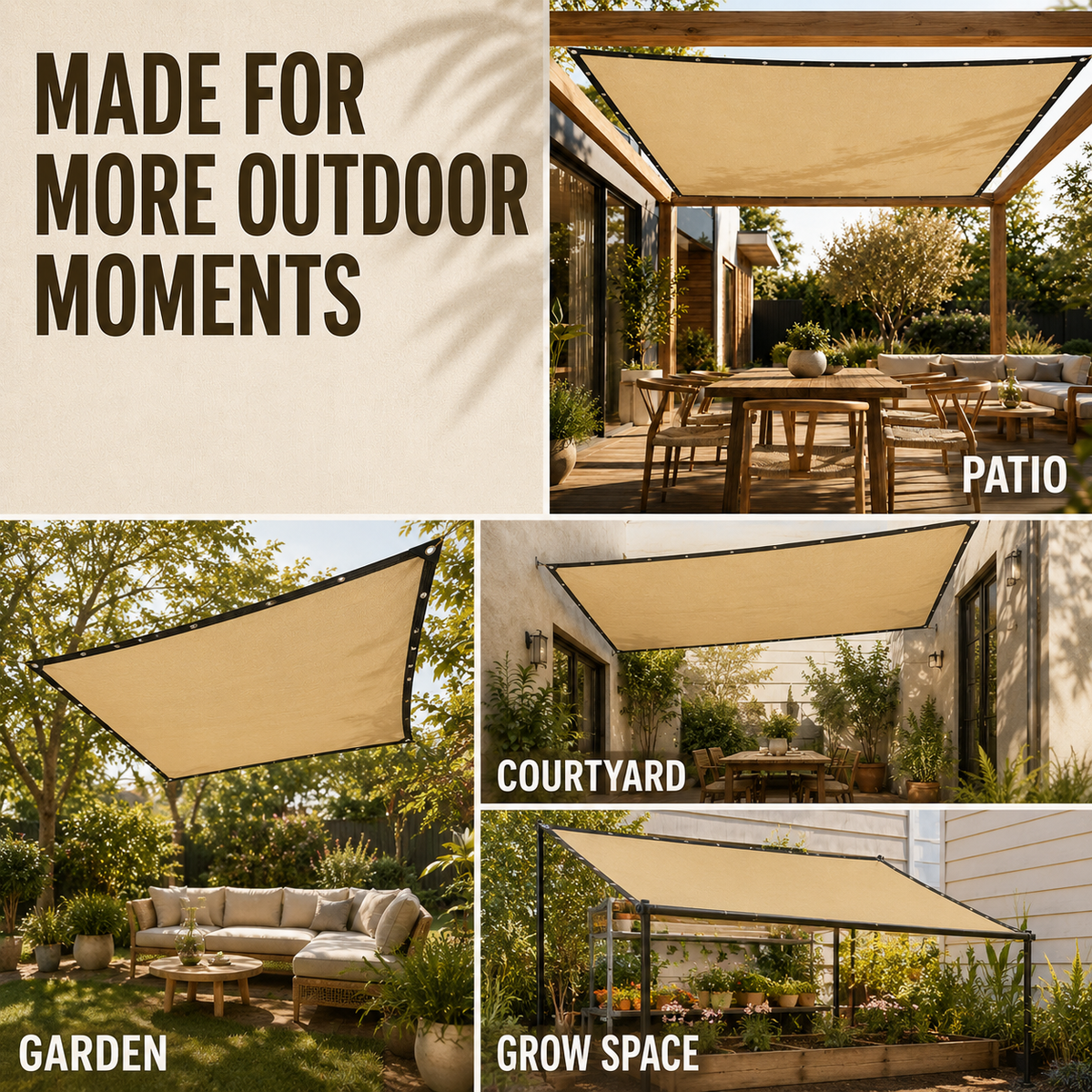 Thrives Outdoor | Shadeora Rectangular Sunshade Awning 6