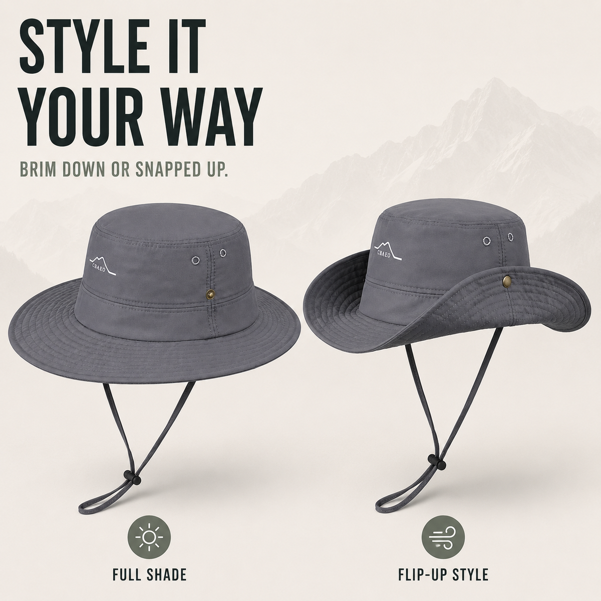Thrives Outdoor | Shadorra Wide-Brim Waterproof Outdoor Hat 2