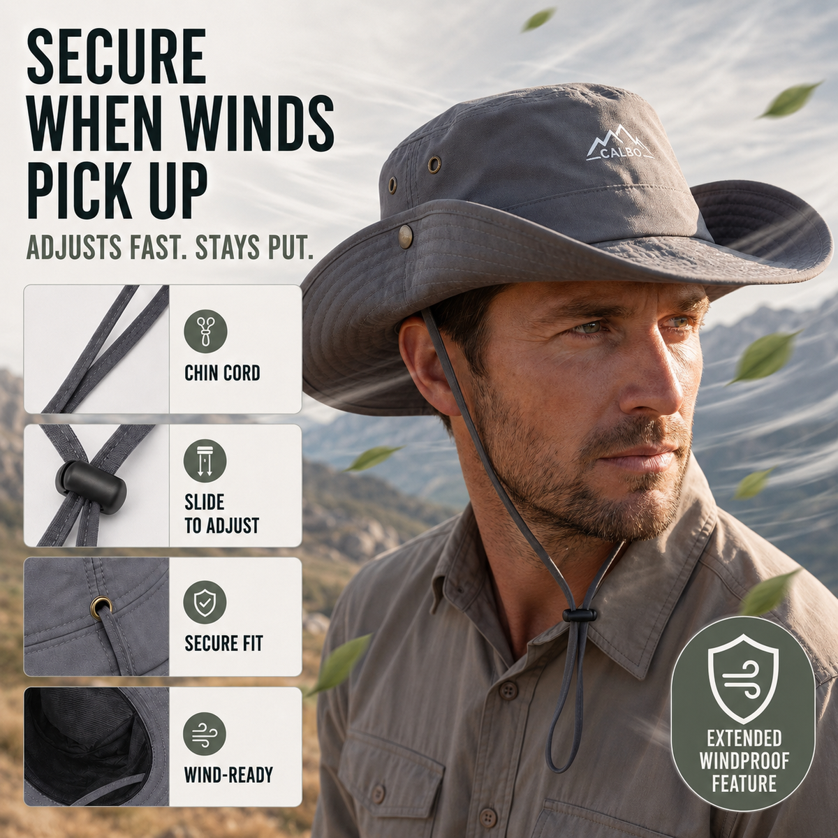 Thrives Outdoor | Shadorra Wide-Brim Waterproof Outdoor Hat 5