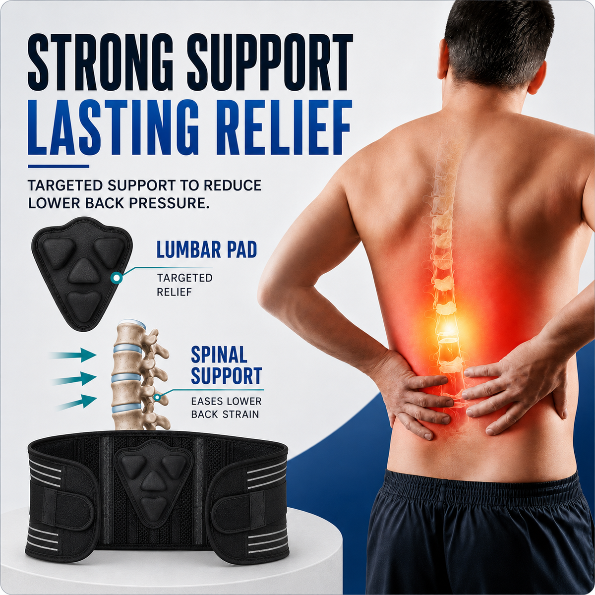 Thrives Outdoor | Spineforte Adjustable Lumbar Support Belt 2