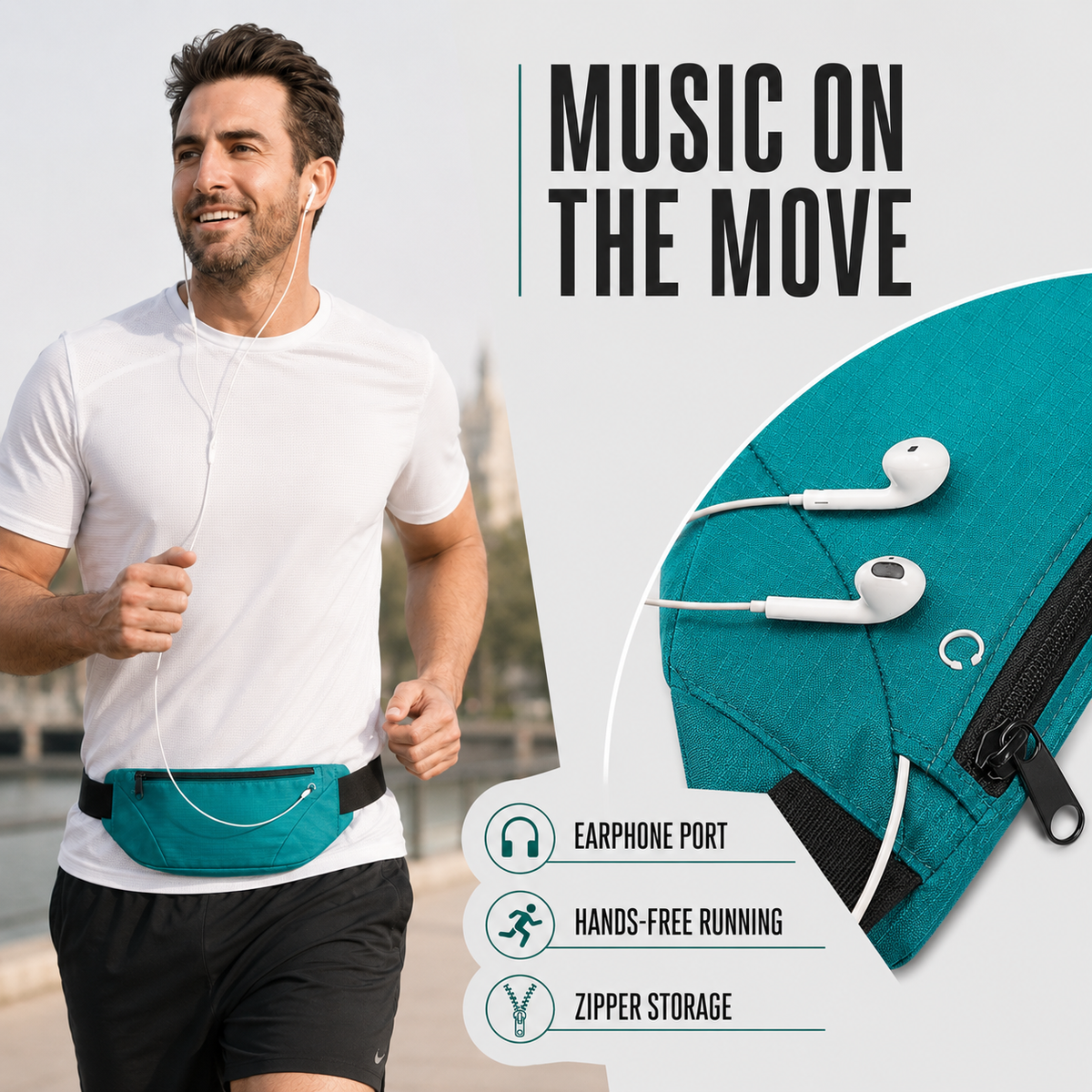 Thrives Outdoor | StrideLume Lightweight Waterproof Waist Pack 5