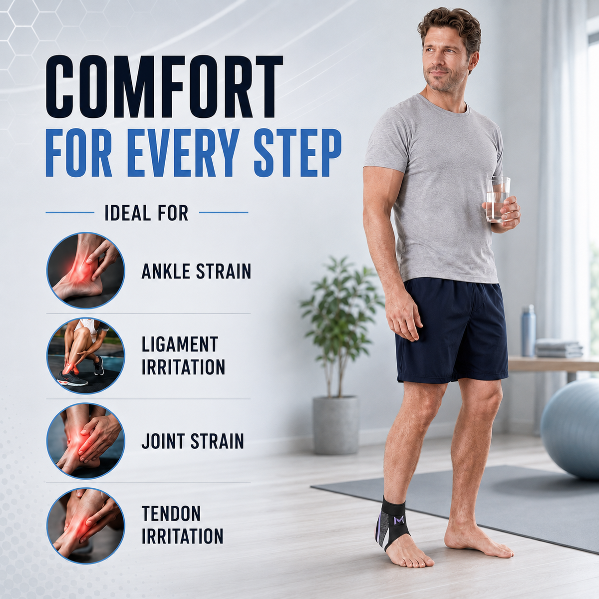 Thrives Outdoor | StrideSentry Adjustable Ankle Support Sleeve 2