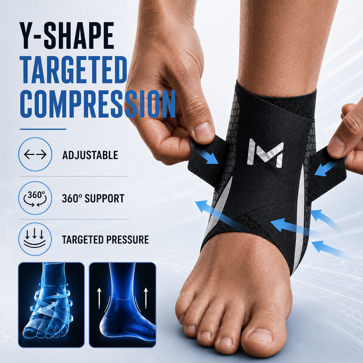 Thrives Outdoor | StrideSentry Adjustable Ankle Support Sleeve 4