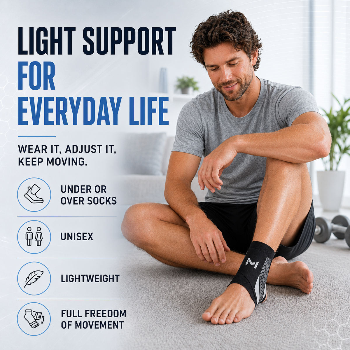 Thrives Outdoor | StrideSentry Adjustable Ankle Support Sleeve 7