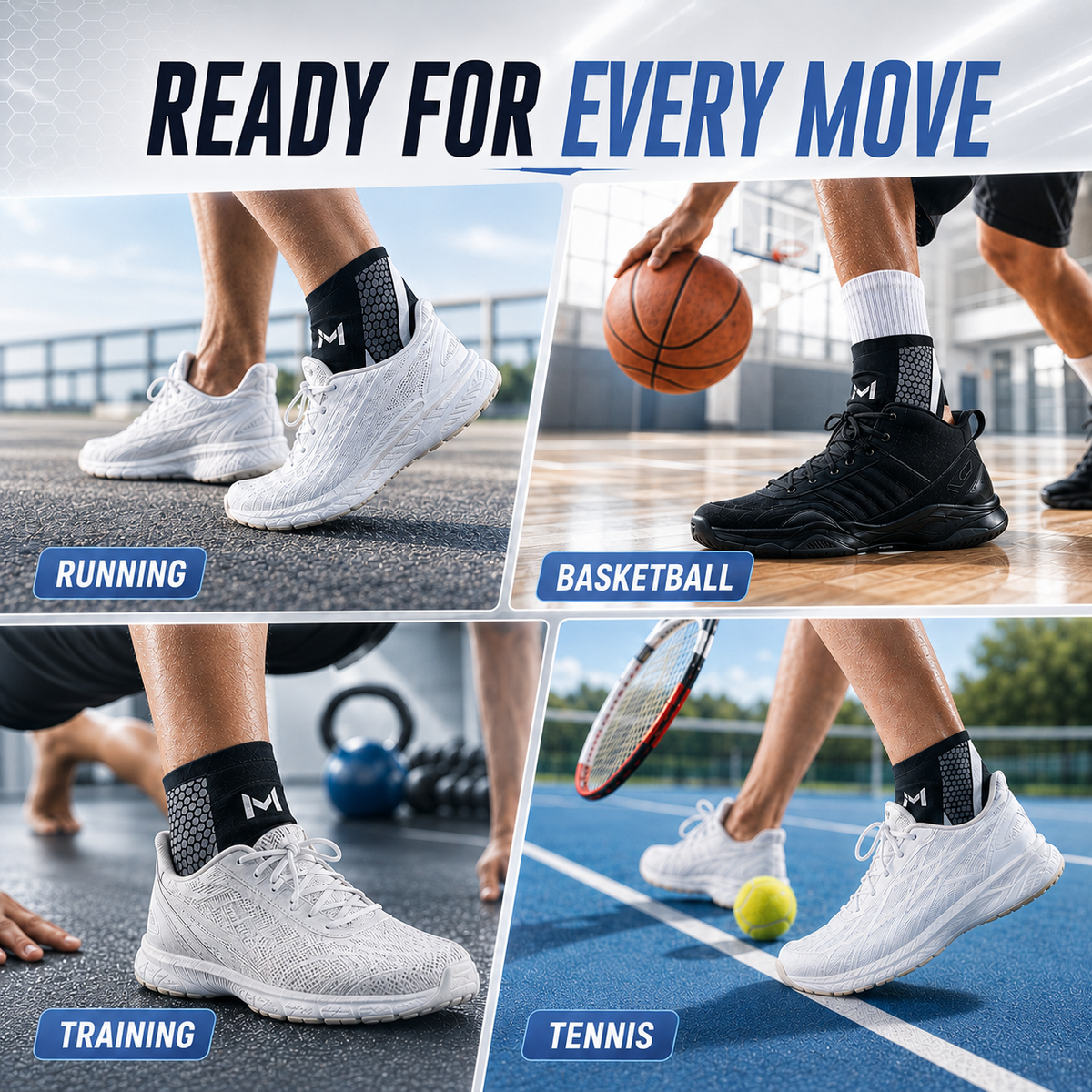 Thrives Outdoor | StrideSentry Adjustable Ankle Support Sleeve 8